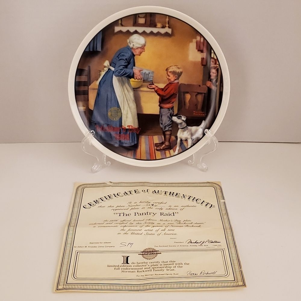 Vintage Norman Rockwell "Pantry Raid" Collectors Plate